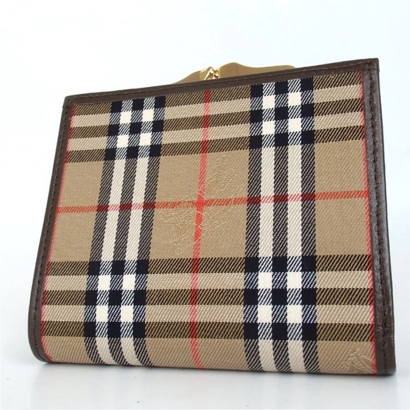 Authentic BURBERRYS Nova Check wallet Jacquard canvas/leather - Picture 2 of 12